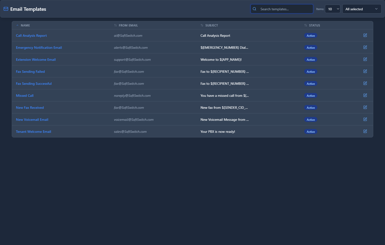 Email Templates Editor