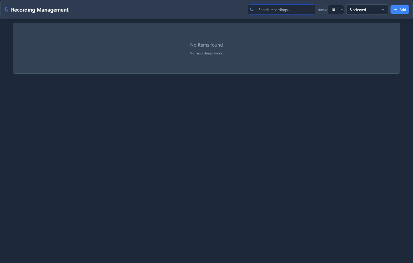 Recording Management