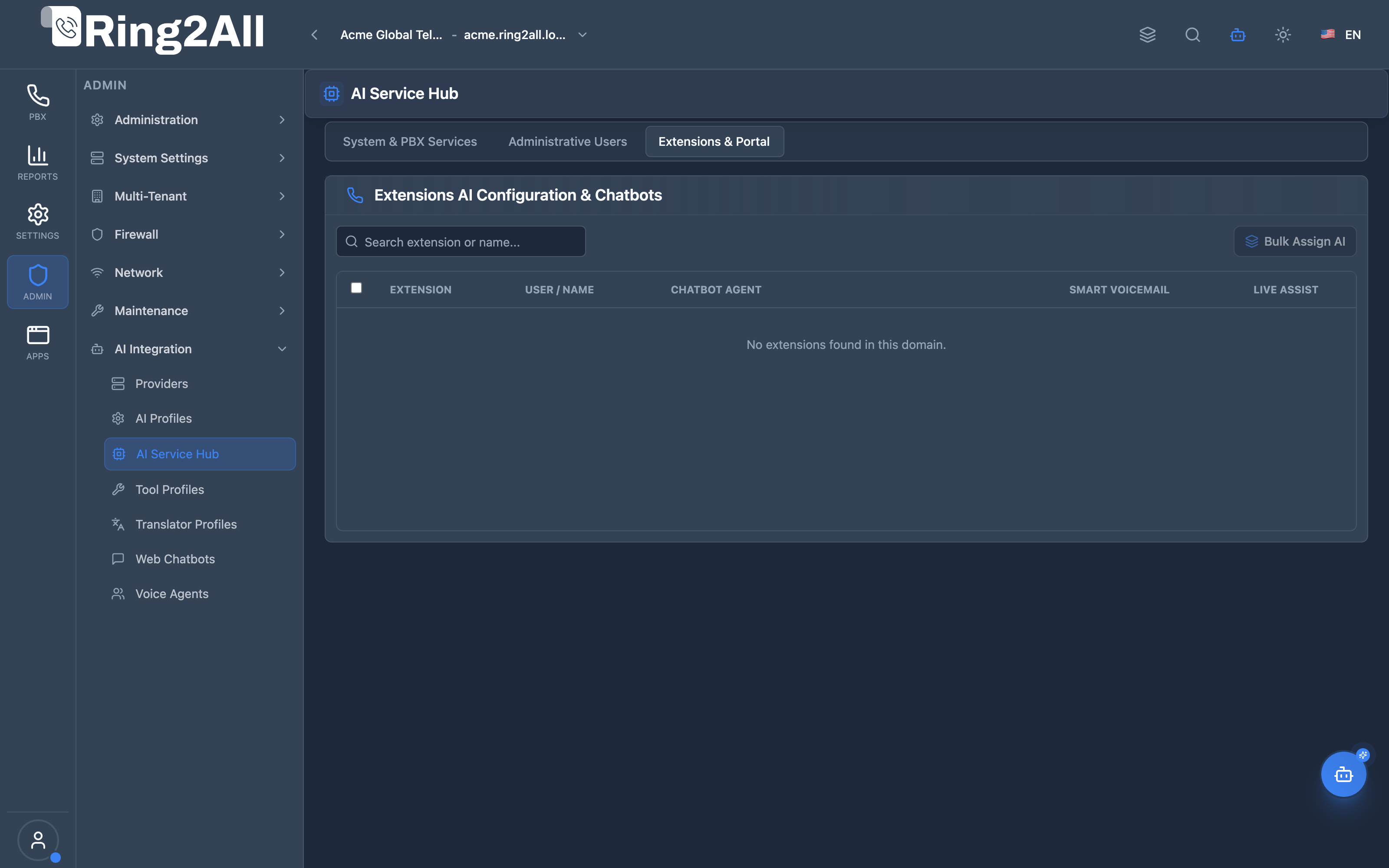 AI Service Hub Extensions Mapping