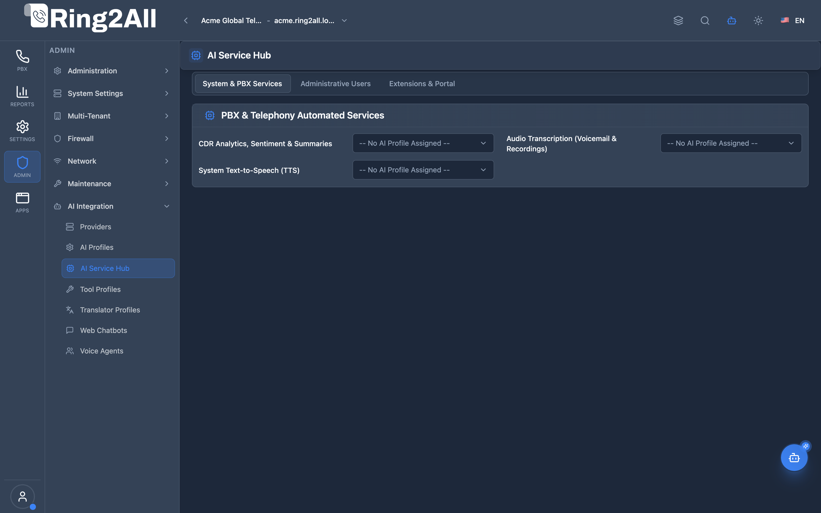 AI Service Hub System Services Overview