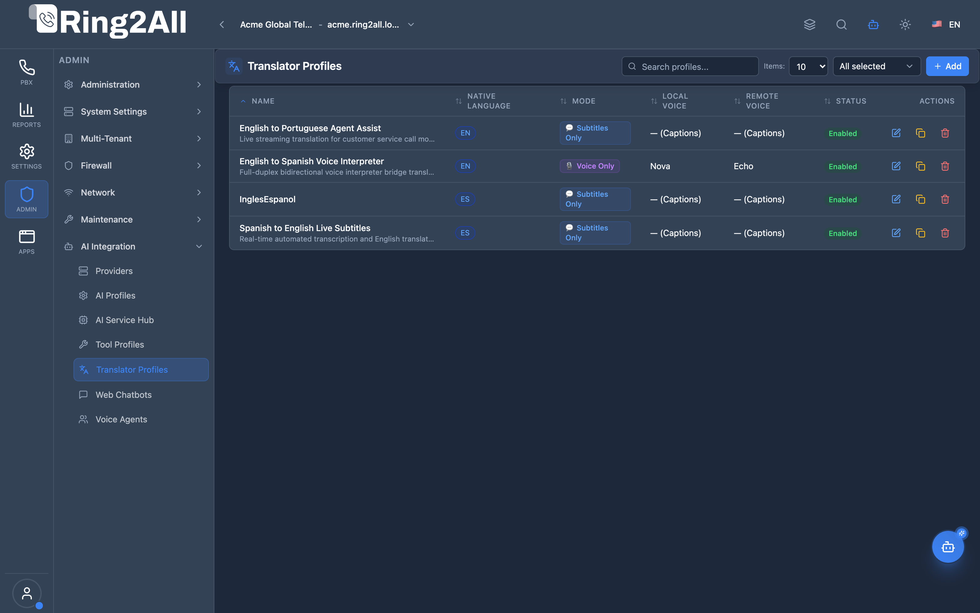 AI Translator Profiles Directory