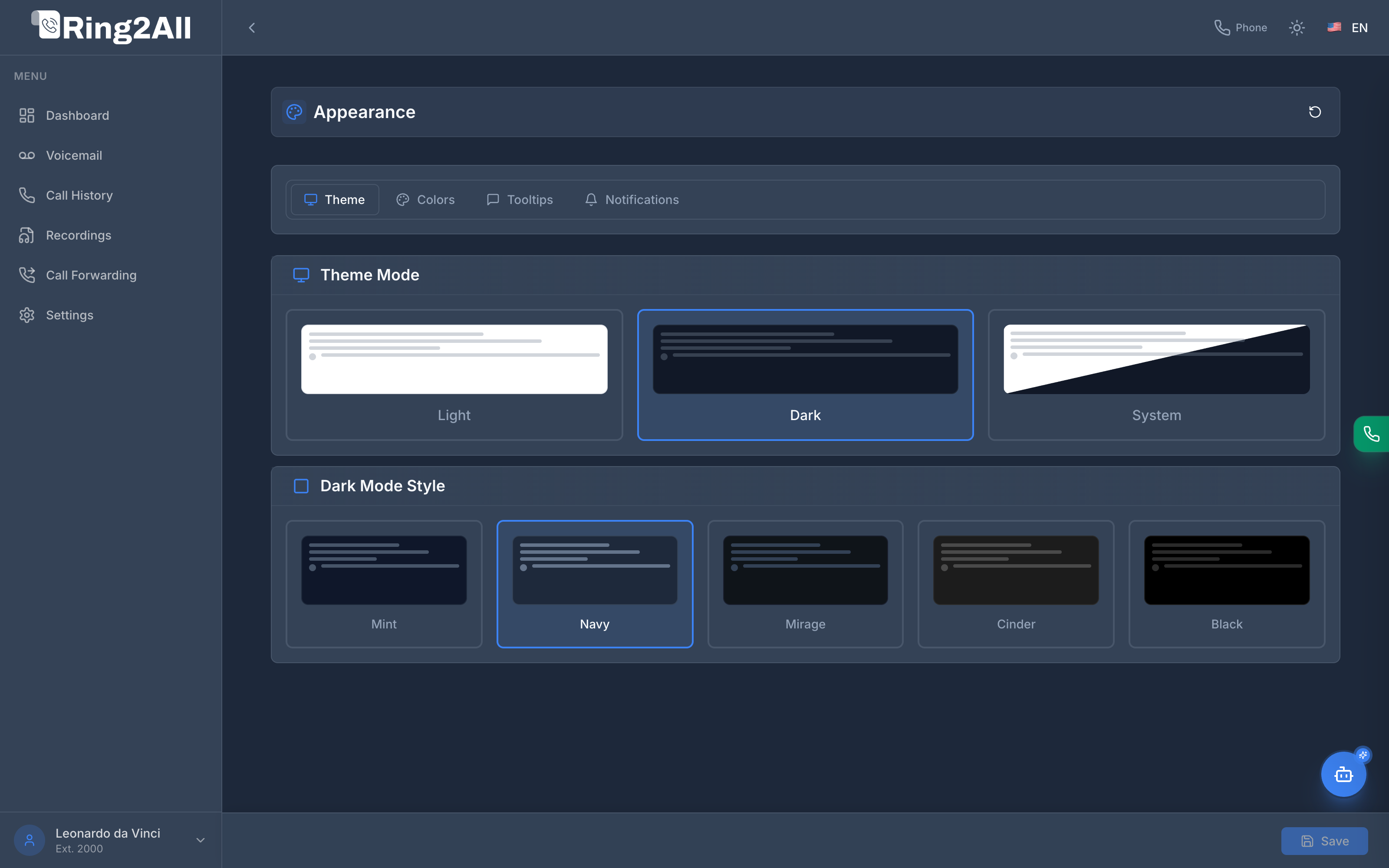 User Portal Appearance
