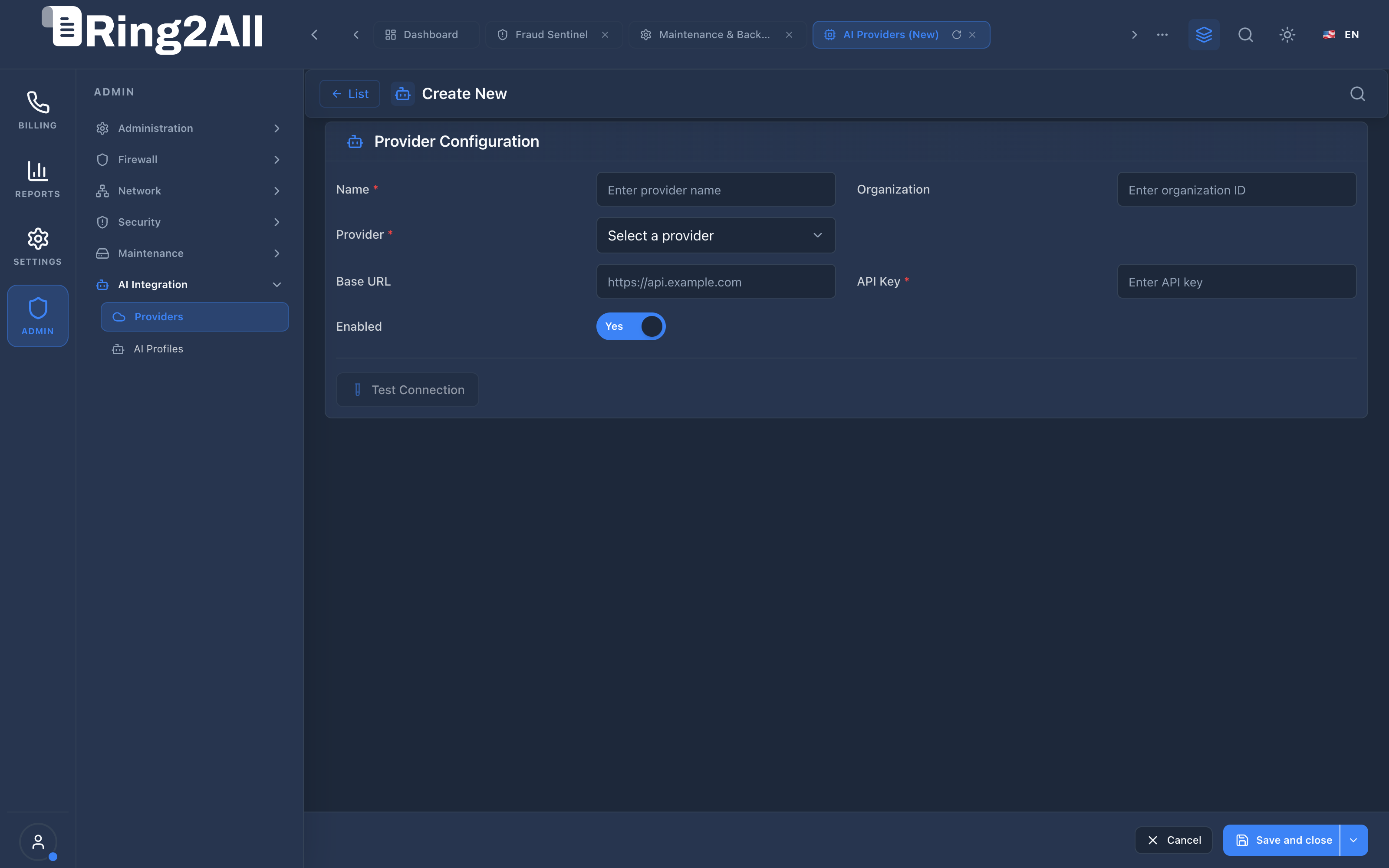 Create AI Provider Form