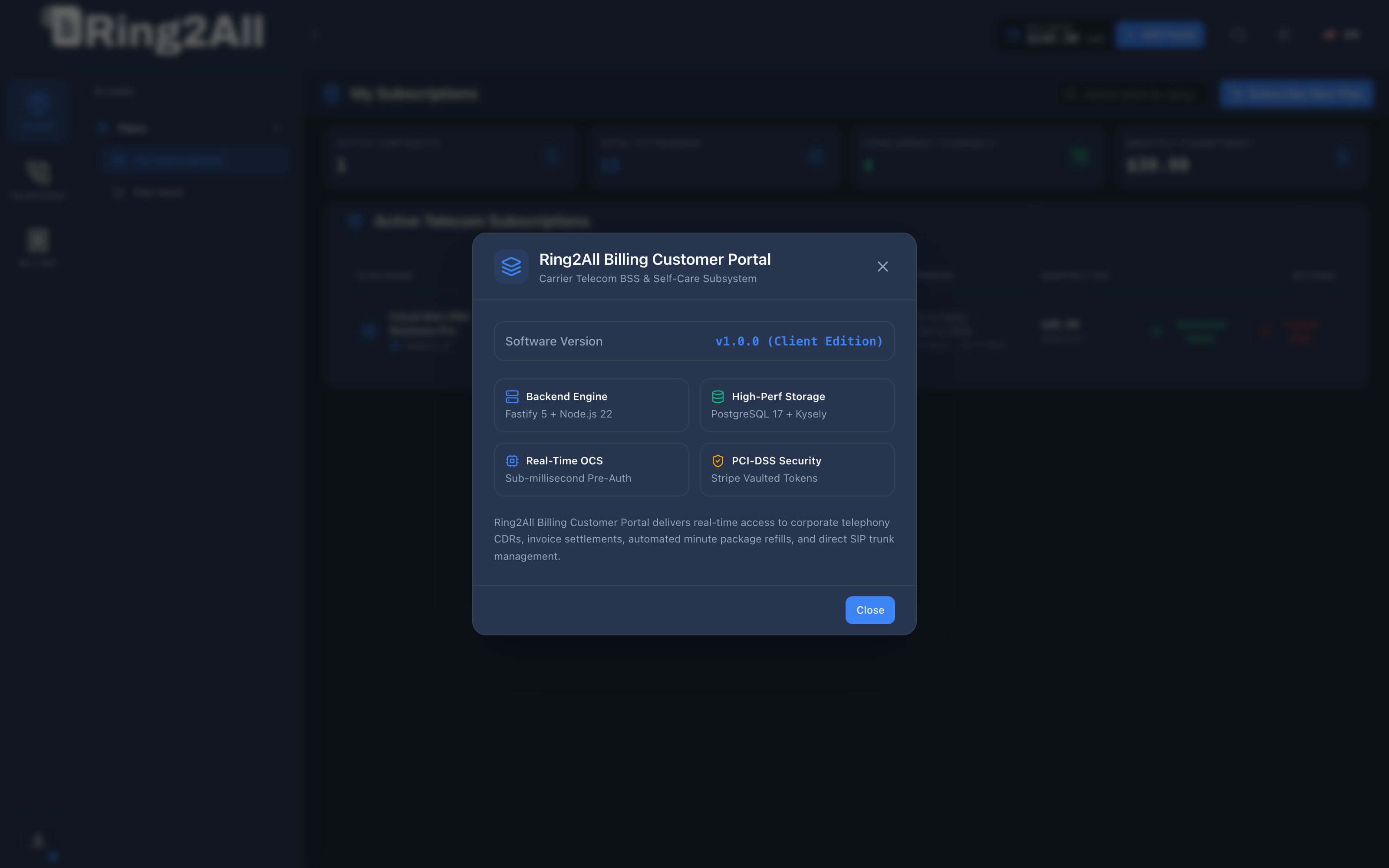 About System Architecture & Engine Modal