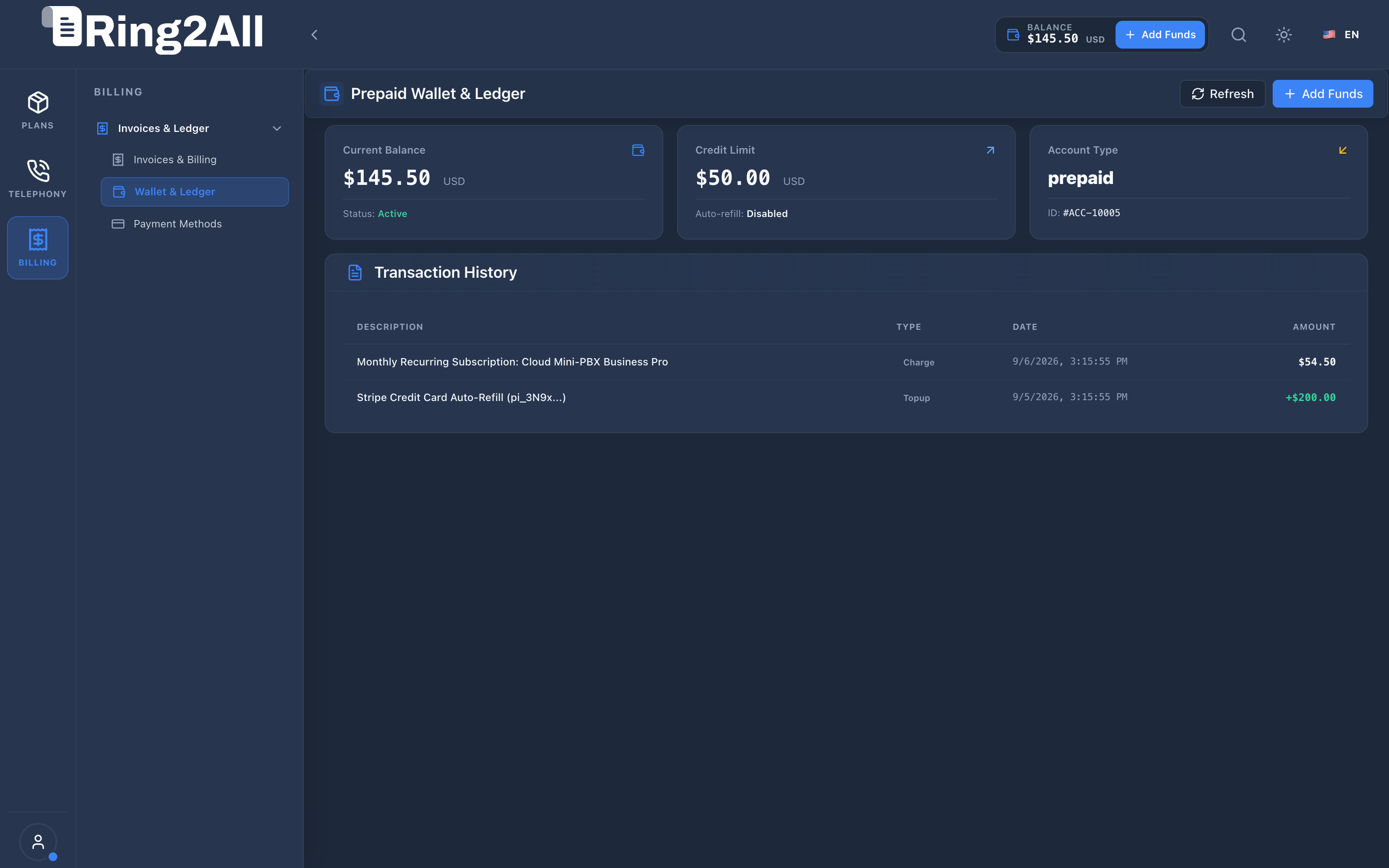 Prepaid Wallet Overview