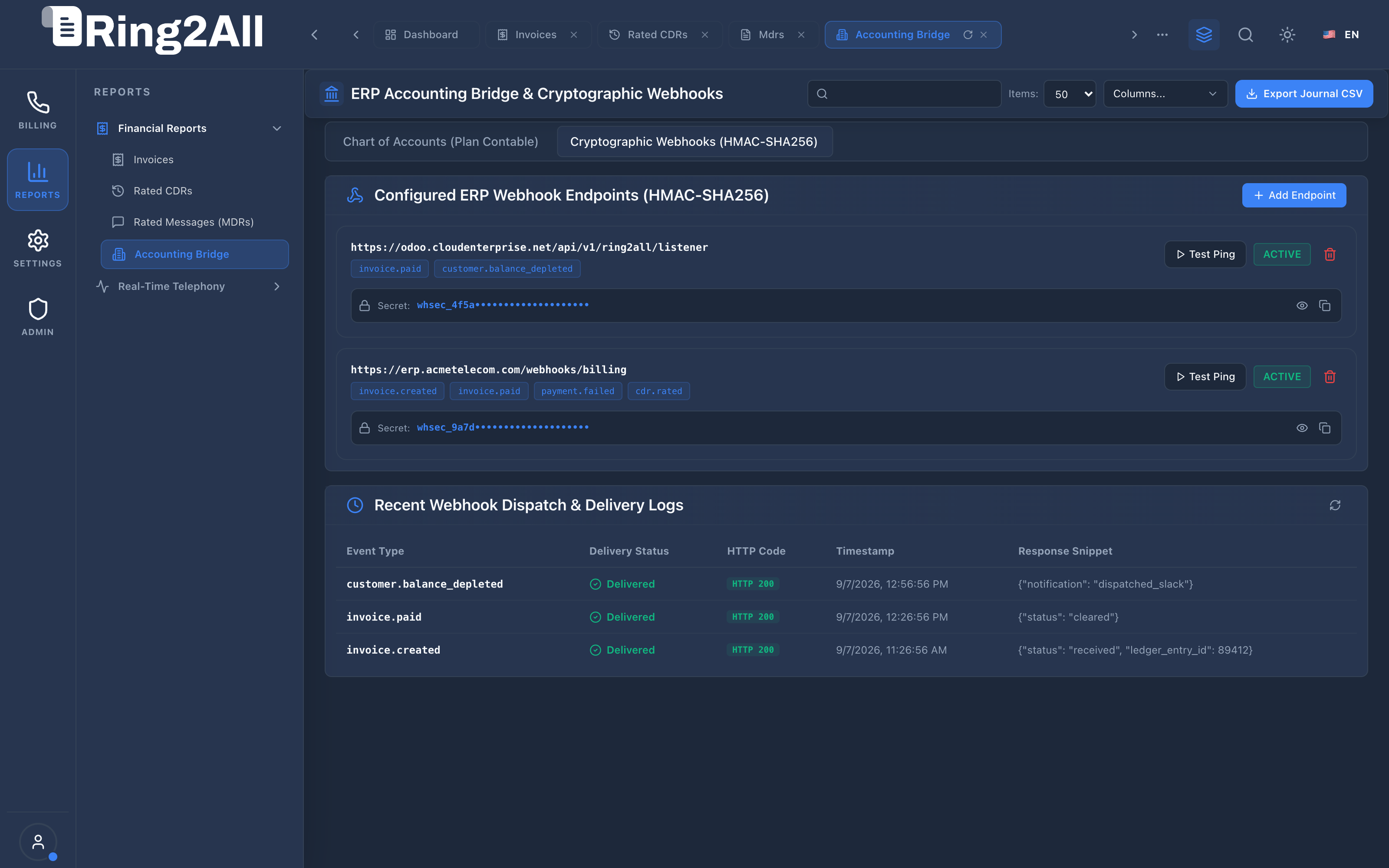 Cryptographic Webhooks Tab